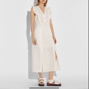 NWT COACH Broderie Anglaise Mini Dress SZ 4